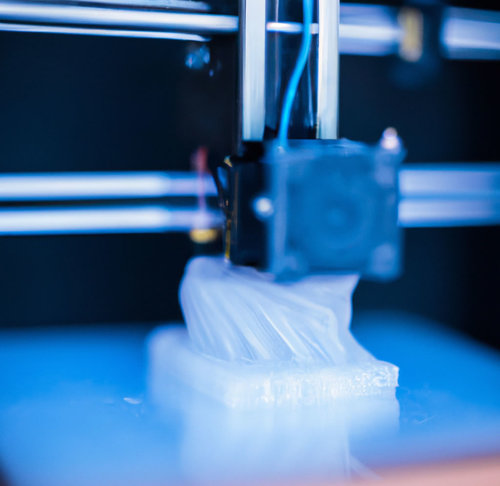 3d printer close up of 3d printing